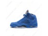 Nike Air Jordan 5 Retro Flight Suit Blue Suede- Size 9.5 US 